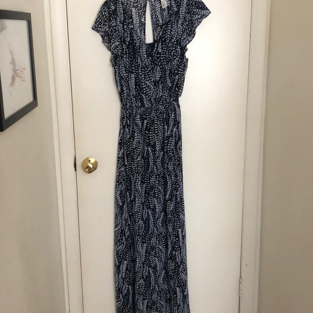 Blue long maxi dress
